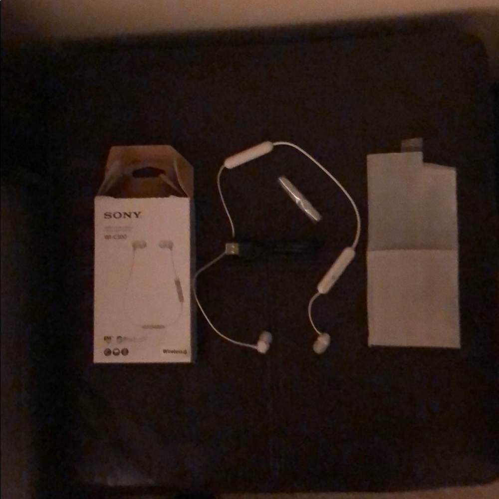 White Sony Headphones